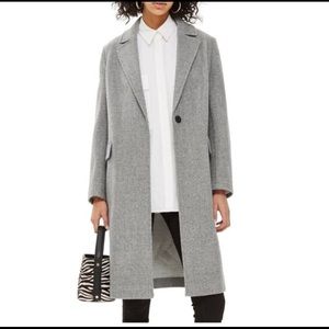 TopShop Lily Midi Grey Coat size 4